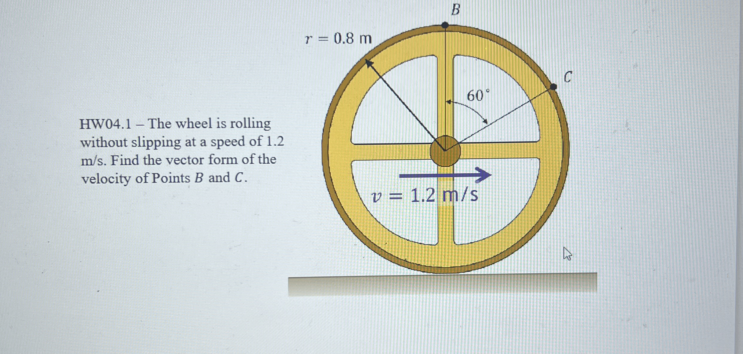 HW 0 4 . 1 - The wheel is rolling without