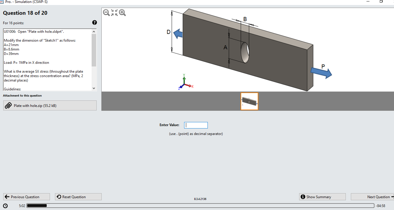 Pro. - Simulation ( CSWP - S ) Question 1 8 of 2