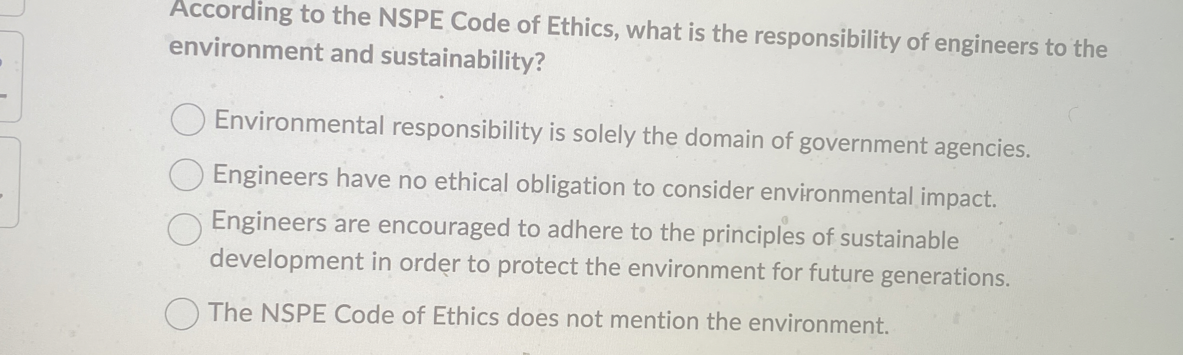 According to the NSPE Code of Ethics, what is the