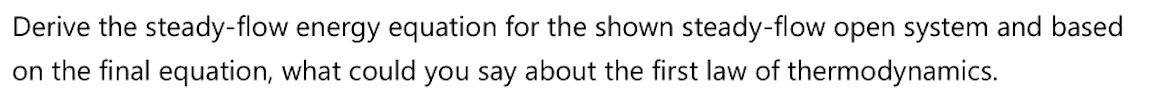 Derive the steady - flow energy equation for the