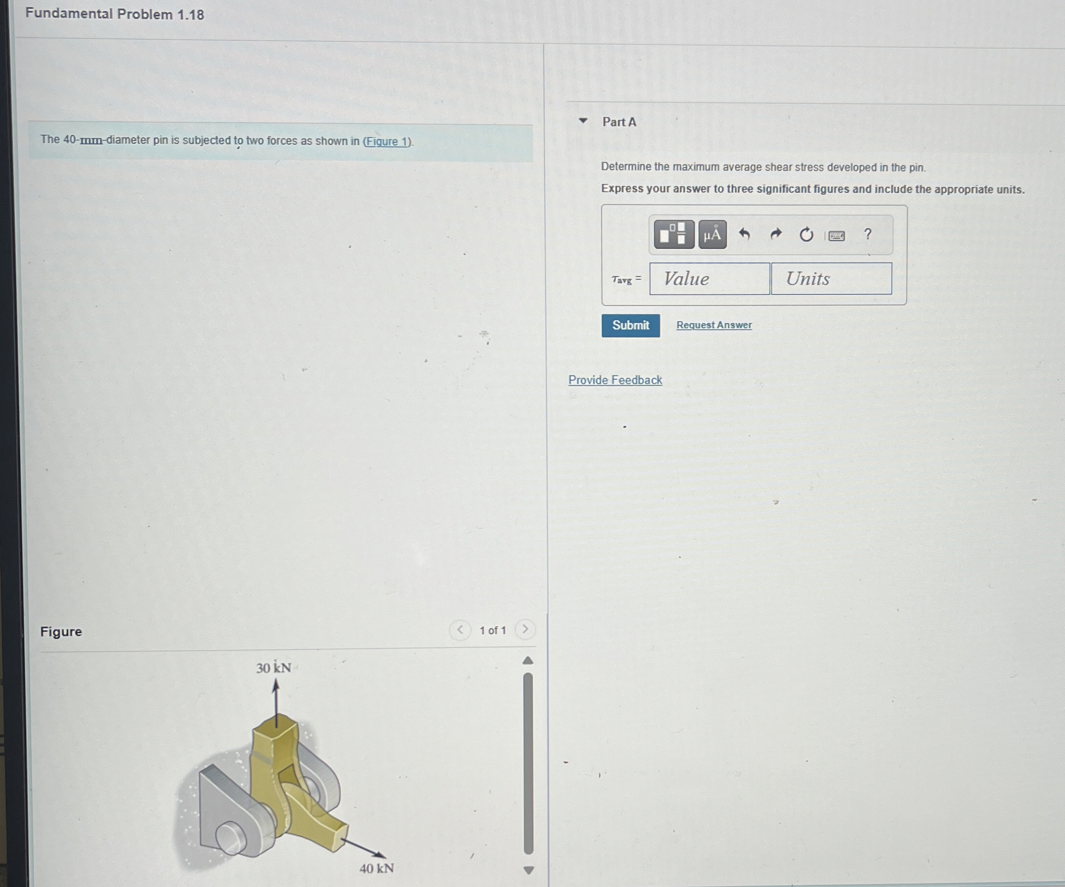Fundamental Problem 1 . 1 8 The 4 0 - mm -