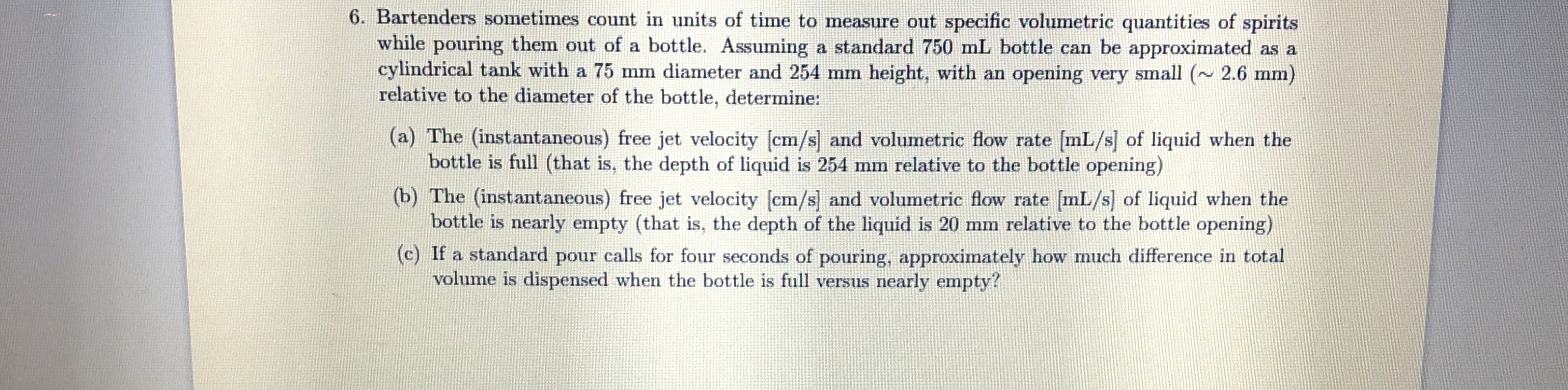 Bartenders sometimes count in units of time to