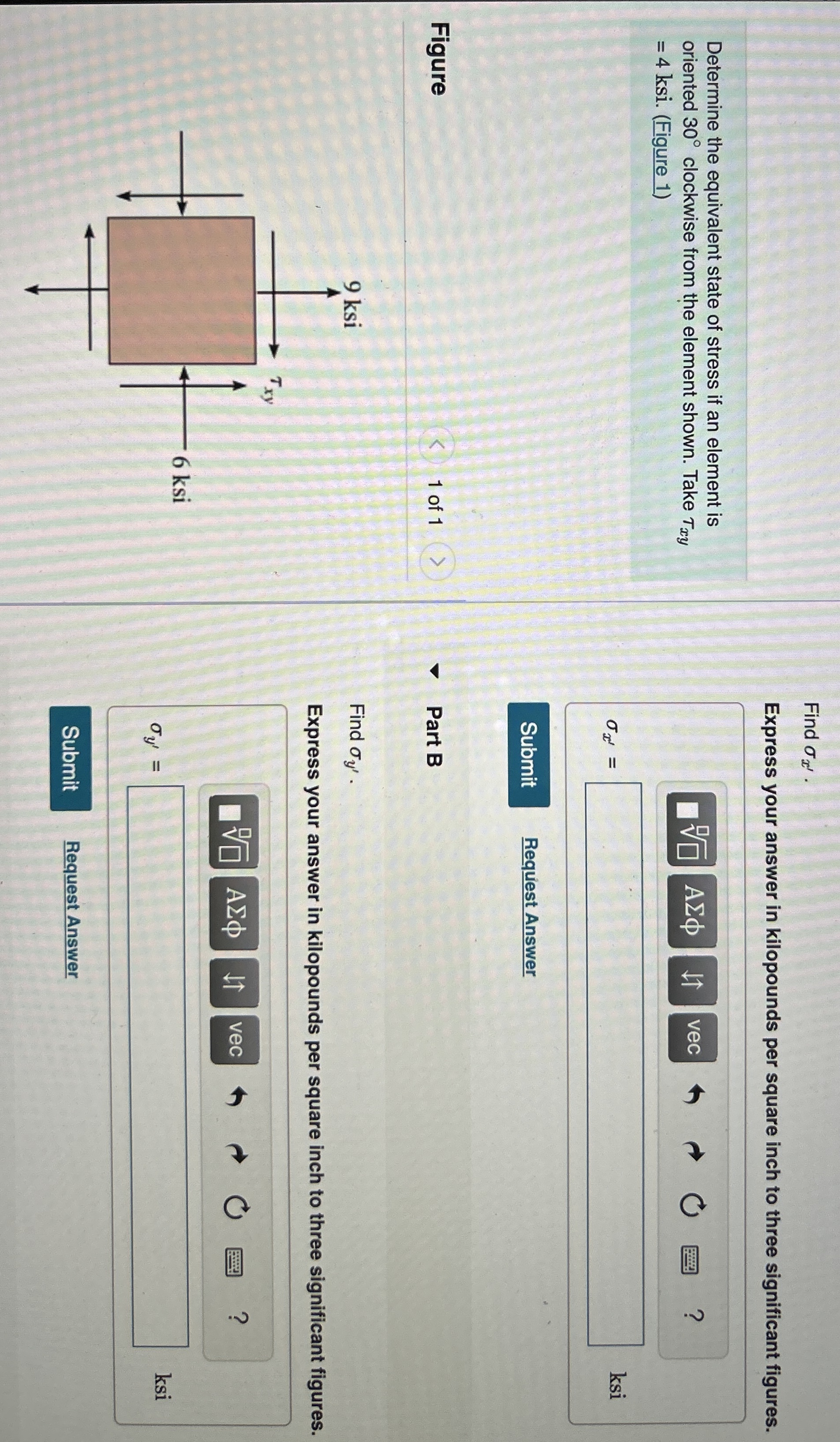Find x ' . Express your answer in kilopounds per