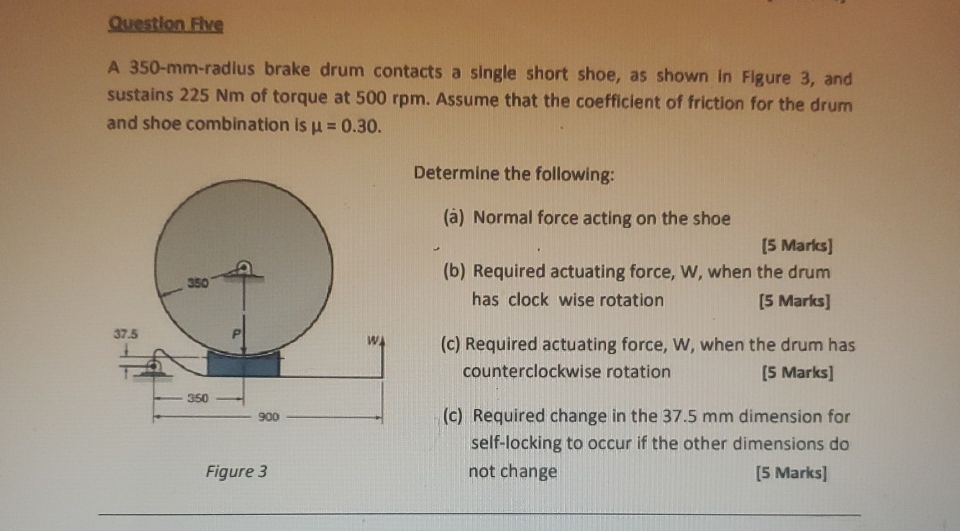 Question Flue A 3 5 0 - mm - radius brake drum