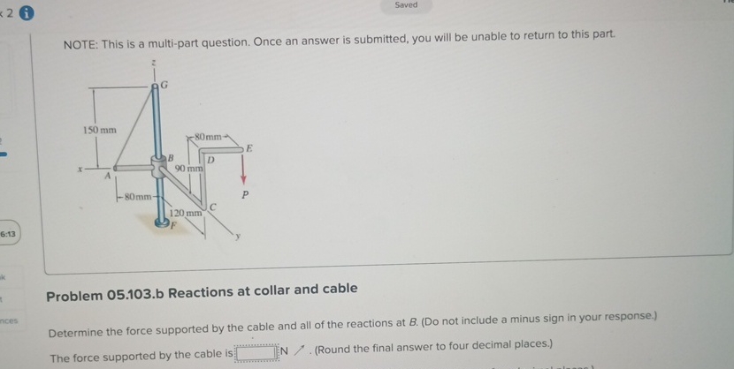 2 i Saved NOTE: This is a multi - part question.