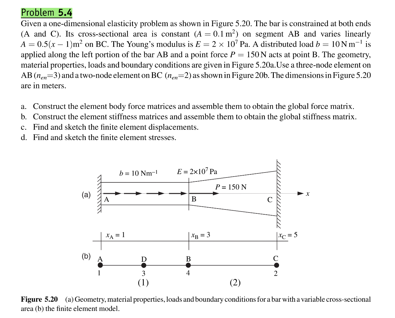Problem 5 . 4 Given a one - dimensional
