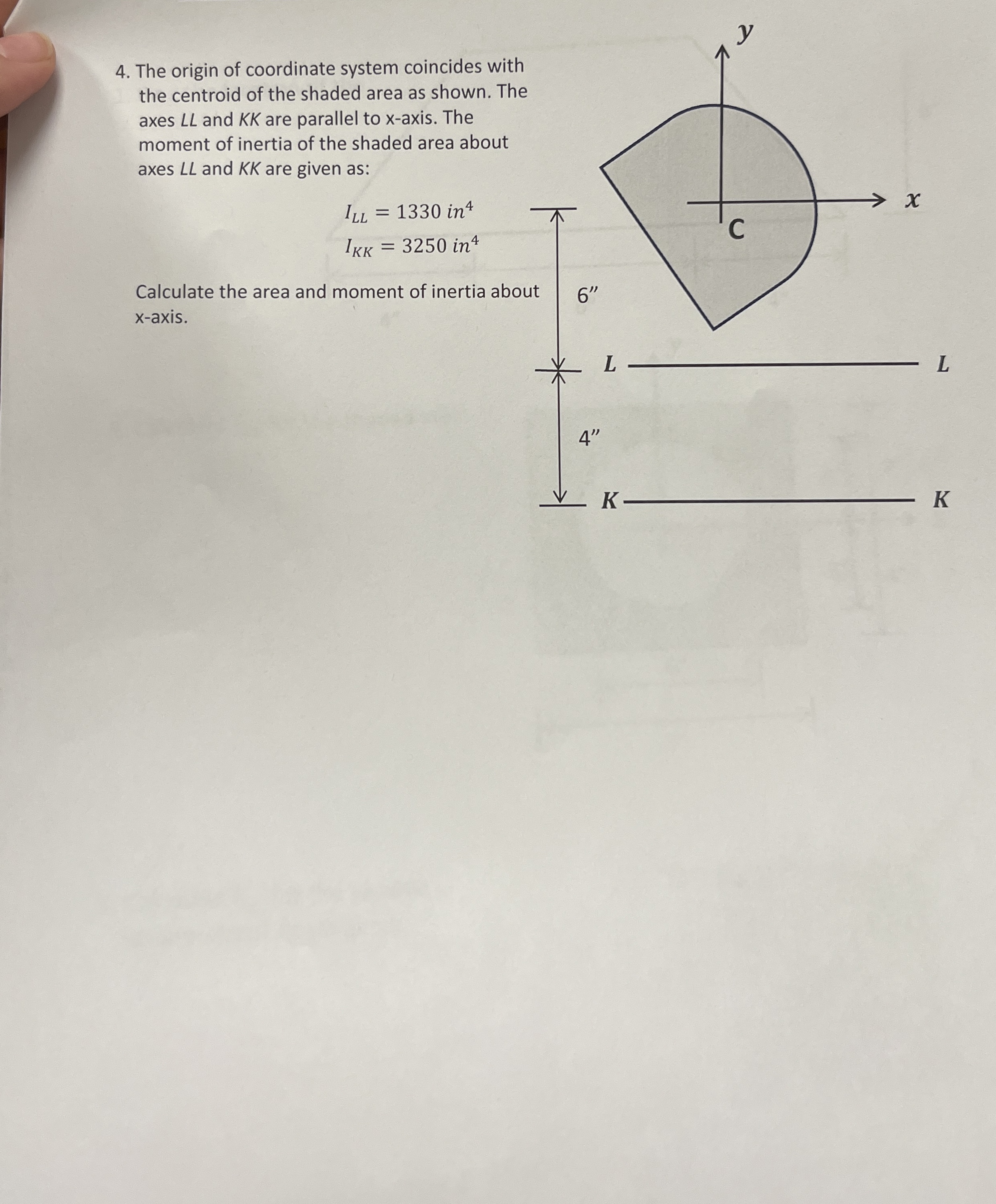 The origin of coordinate system coincides with