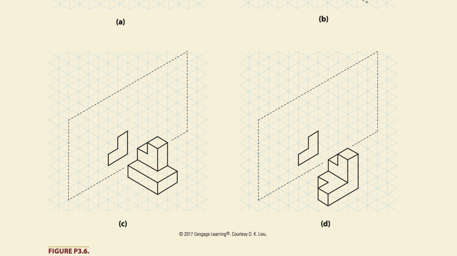 Copy the following object on isometric grid paper
