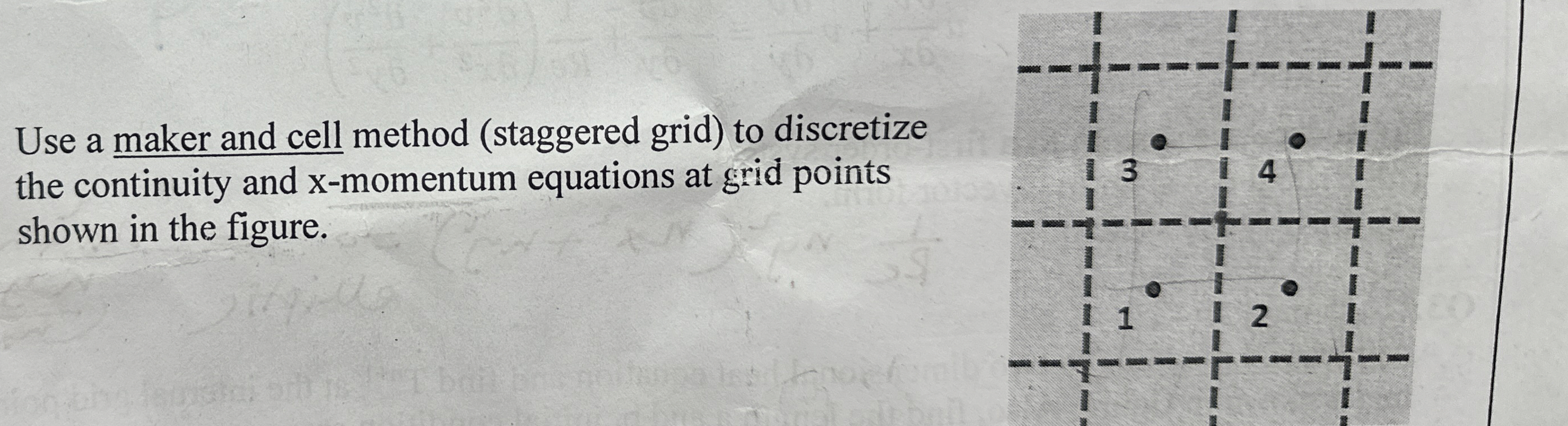 Use a maker and cell method ( staggered grid ) to