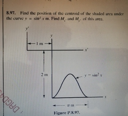 8 . 9 7 . Find the position of the centroid of