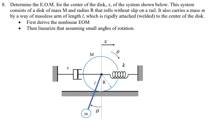 8 . Determine the E . O . M . for the center of