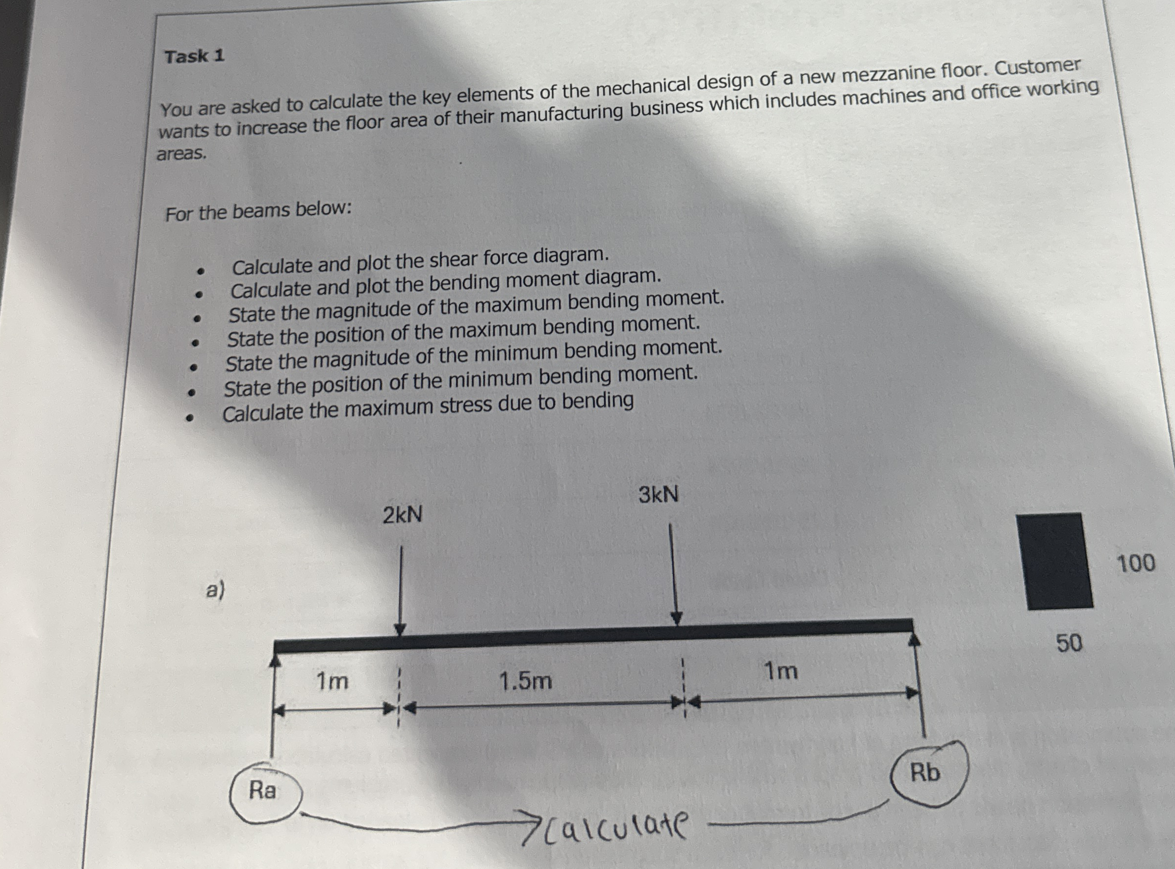 Task 1 You are asked to calculate the key