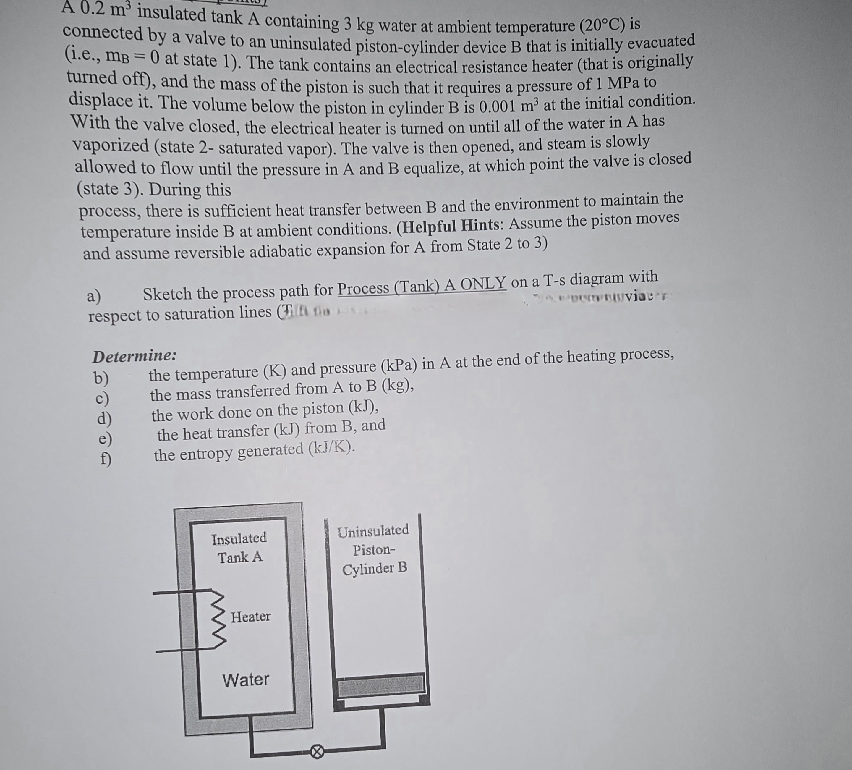 A \ ( 0 . 2 \ mathrm { ~m } ^ { 3 } \ ) insulated