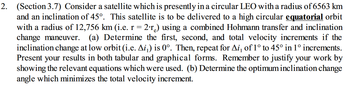 ( Section 3 . 7 ) Consider a satellite which is