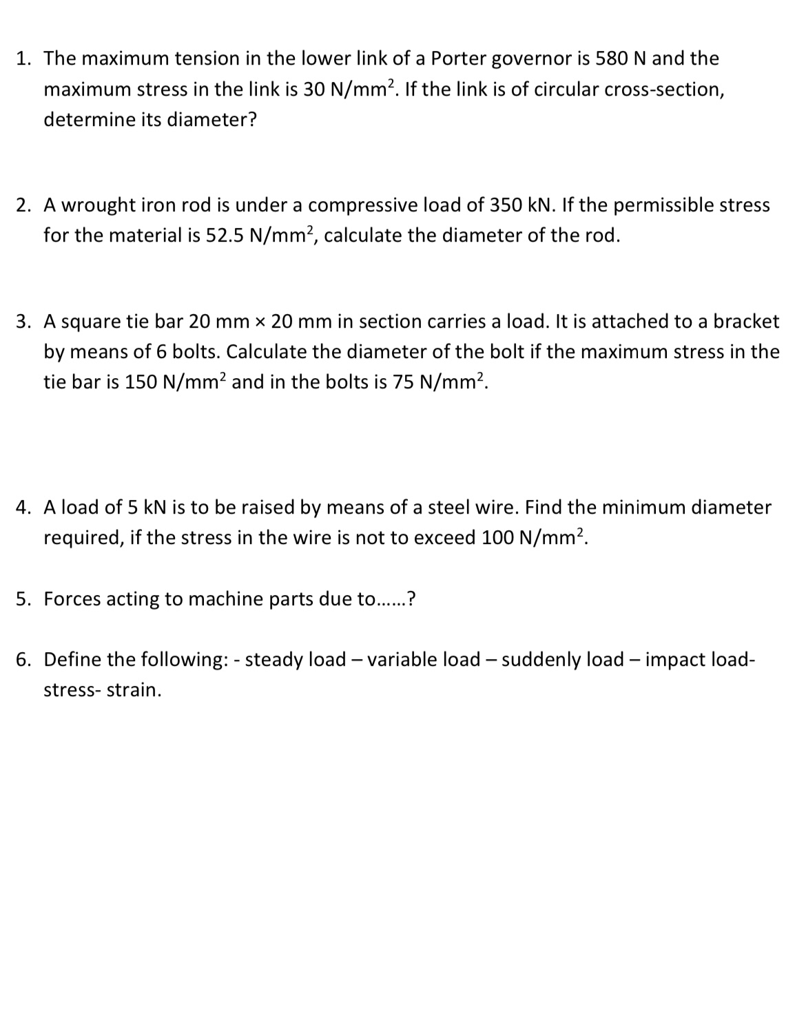 The maximum tension in the lower link of a Porter