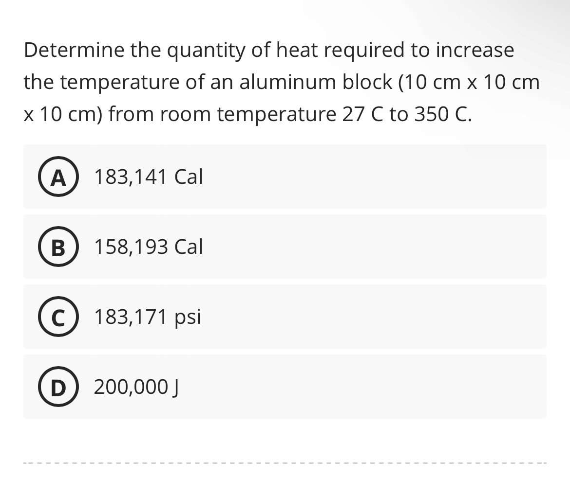 4 3 . ) Determine the quantity of heat required