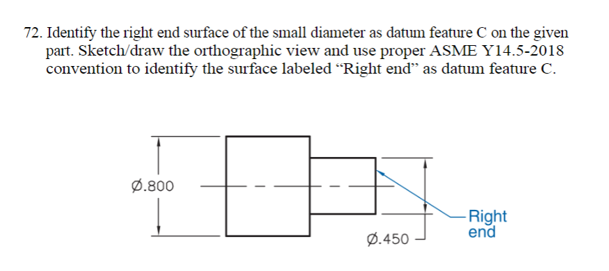 7 2 . Identify the right end surface of the small