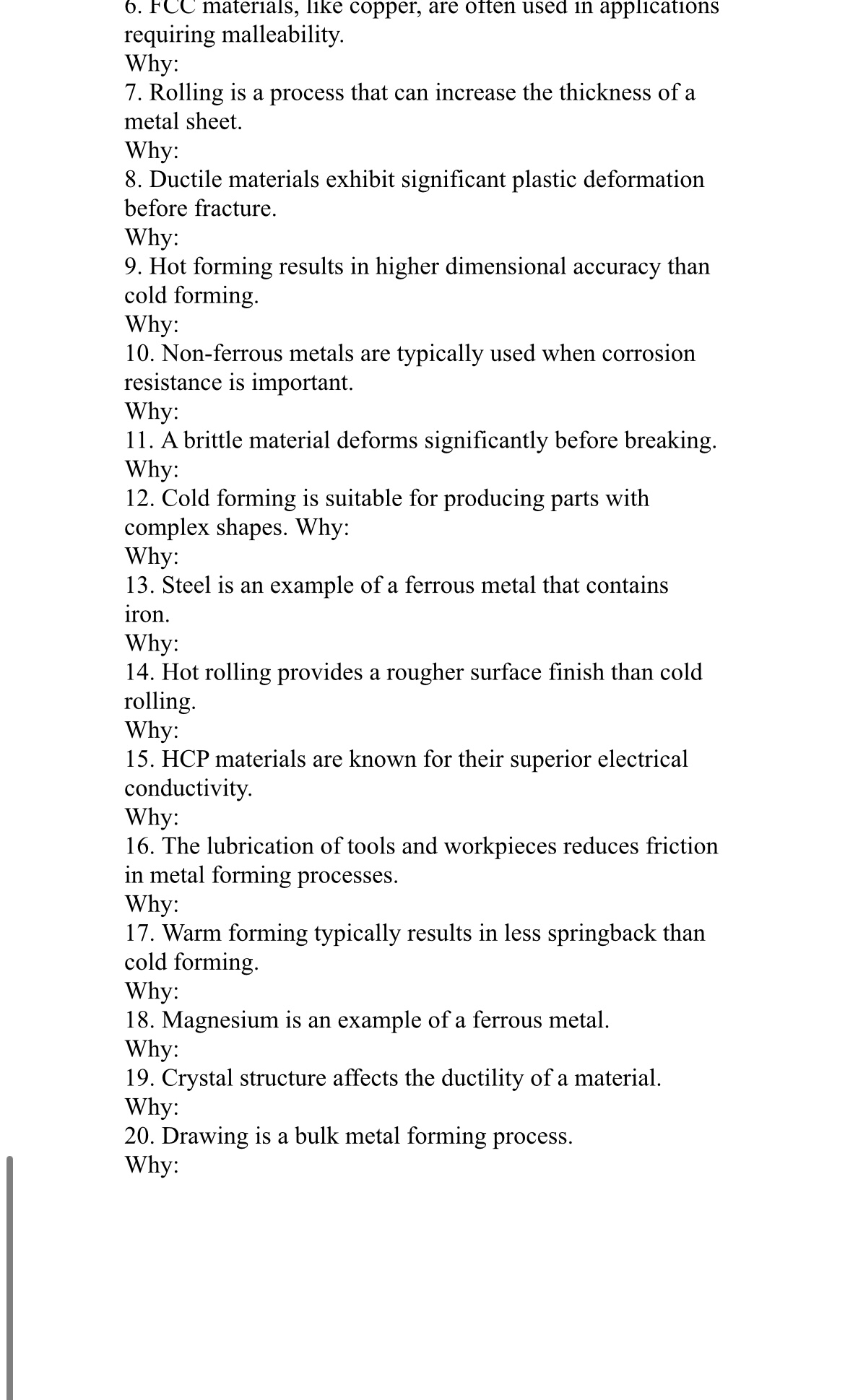 FCC materials, l 1 ke copper, are often used in