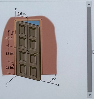 The 1 0 0 lb door shown in figure 1 has its
