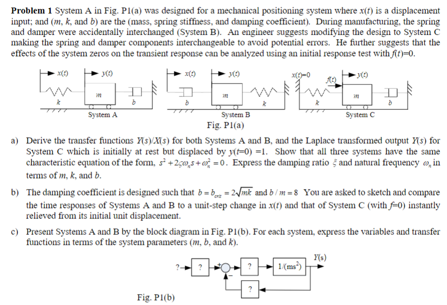fully solve this question: Problem 1 System A in