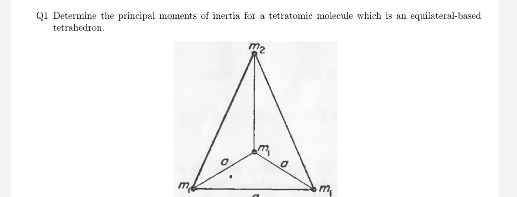 Q 1 Determine the principal moments of inertia