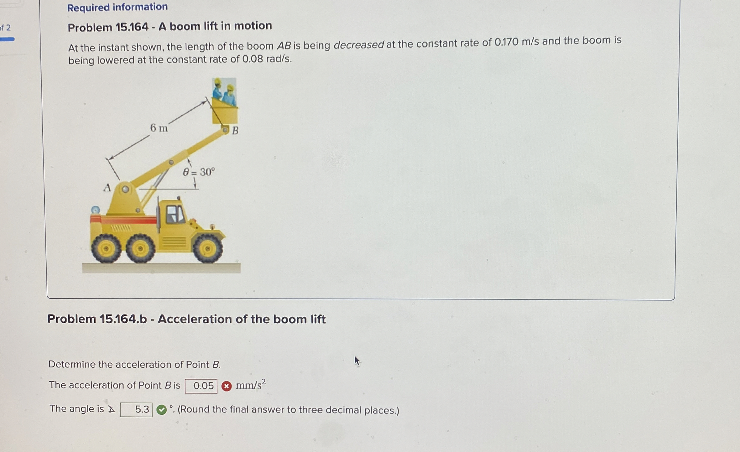 Required information Problem 1 5 . 1 6 4 - A boom