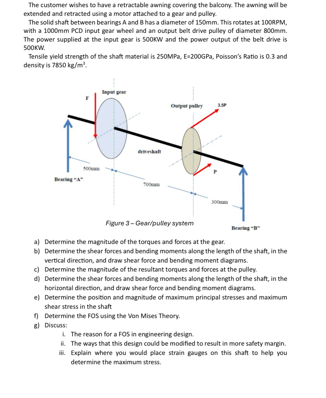 The customer wishes to have a retractable awning
