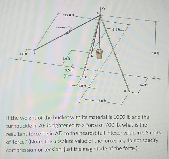 If the weight of the bucket with its material is