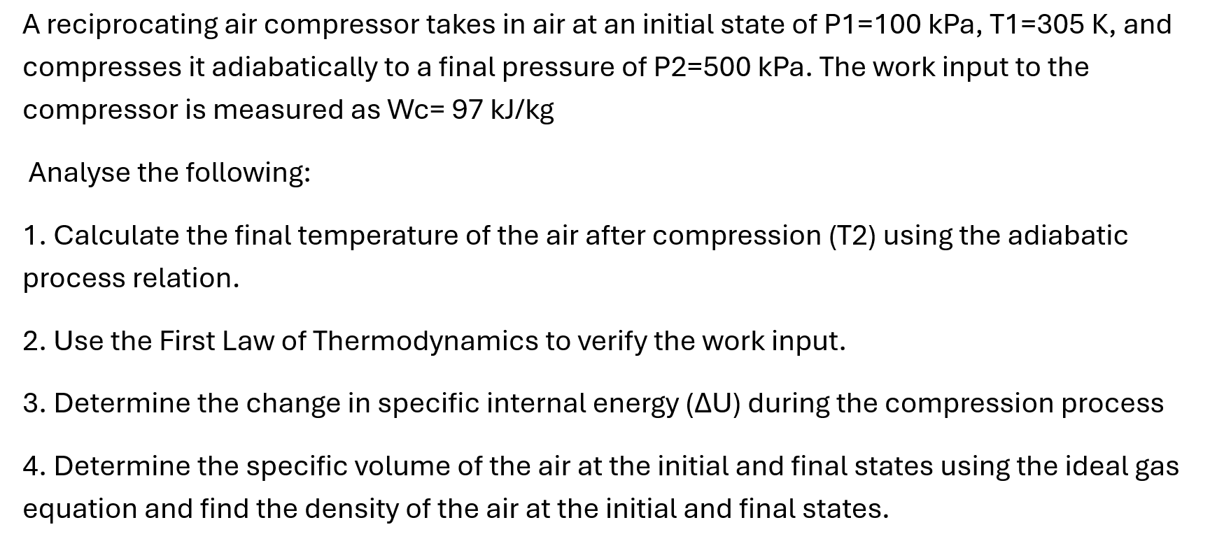 A reciprocating air compressor takes in air at an