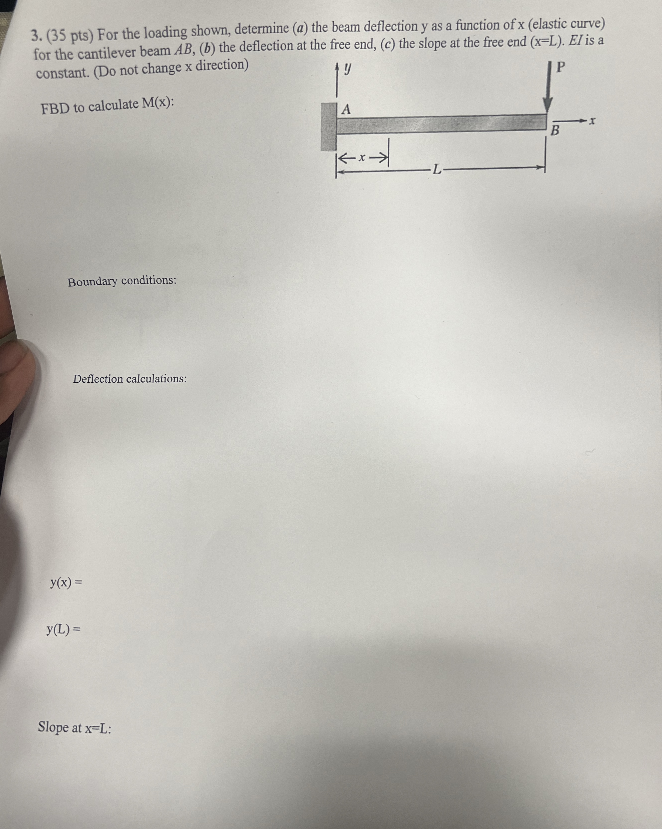 ( 3 5 pts ) For the loading shown, determine ( a