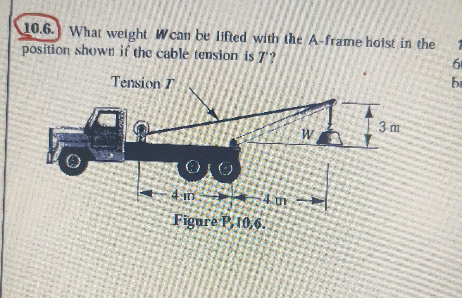 1 0 . 6 . What weight W can be lifted with the A
