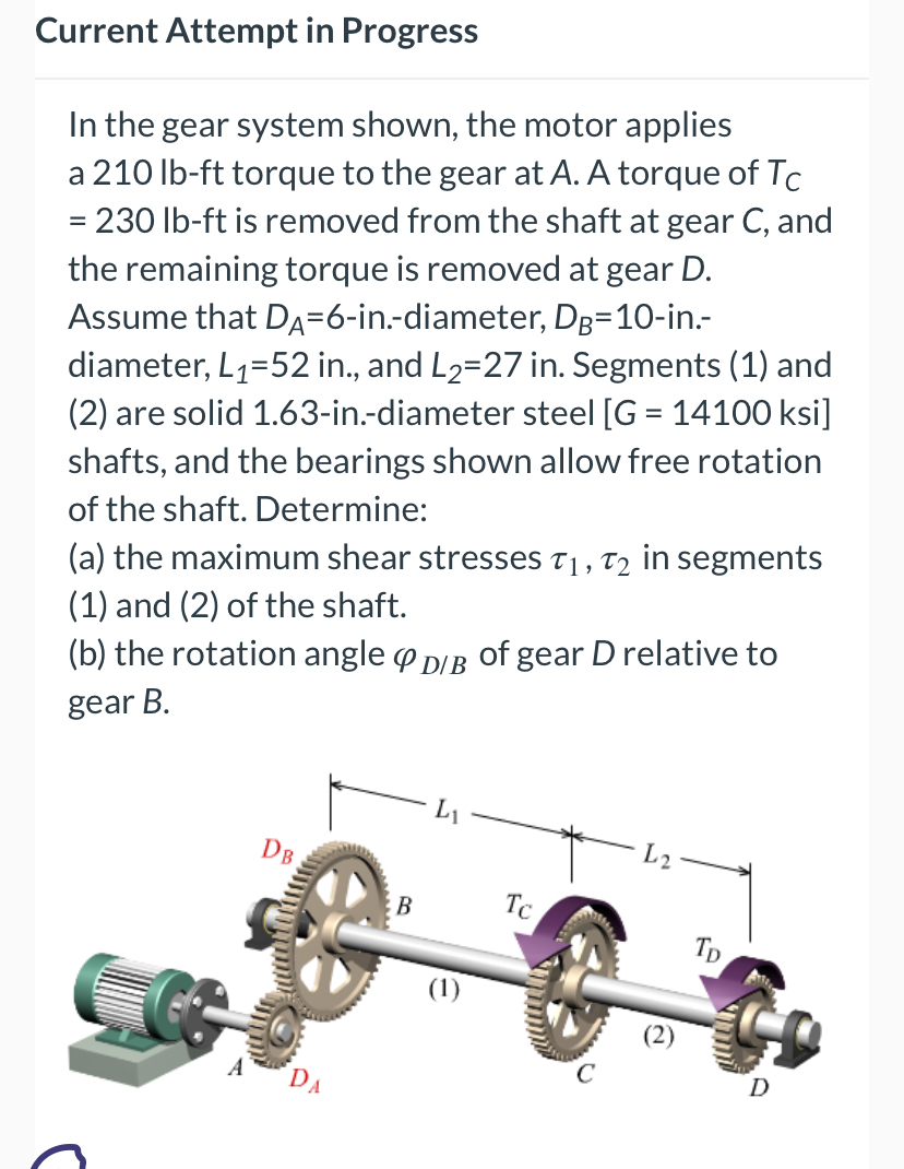 Current Attempt in Progress In the gear system