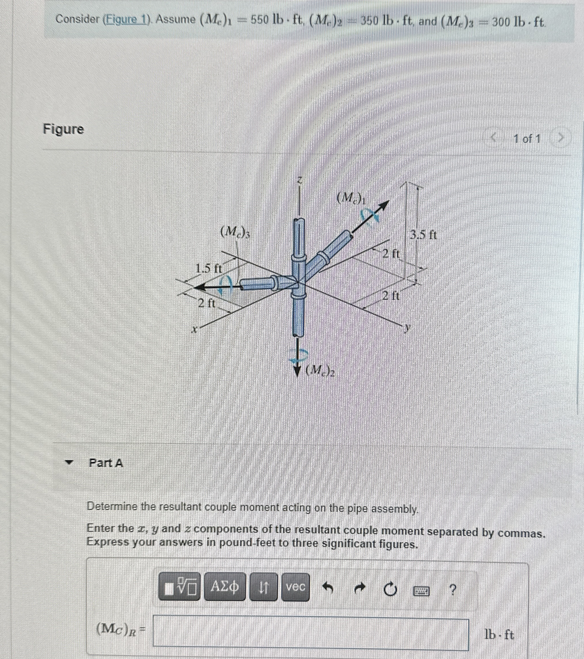 Consider ( Figure 1 ) . Assume ( M c ) 1 = 5 5 0