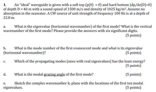 1 . An "ideal" waveguide is given with a soft top