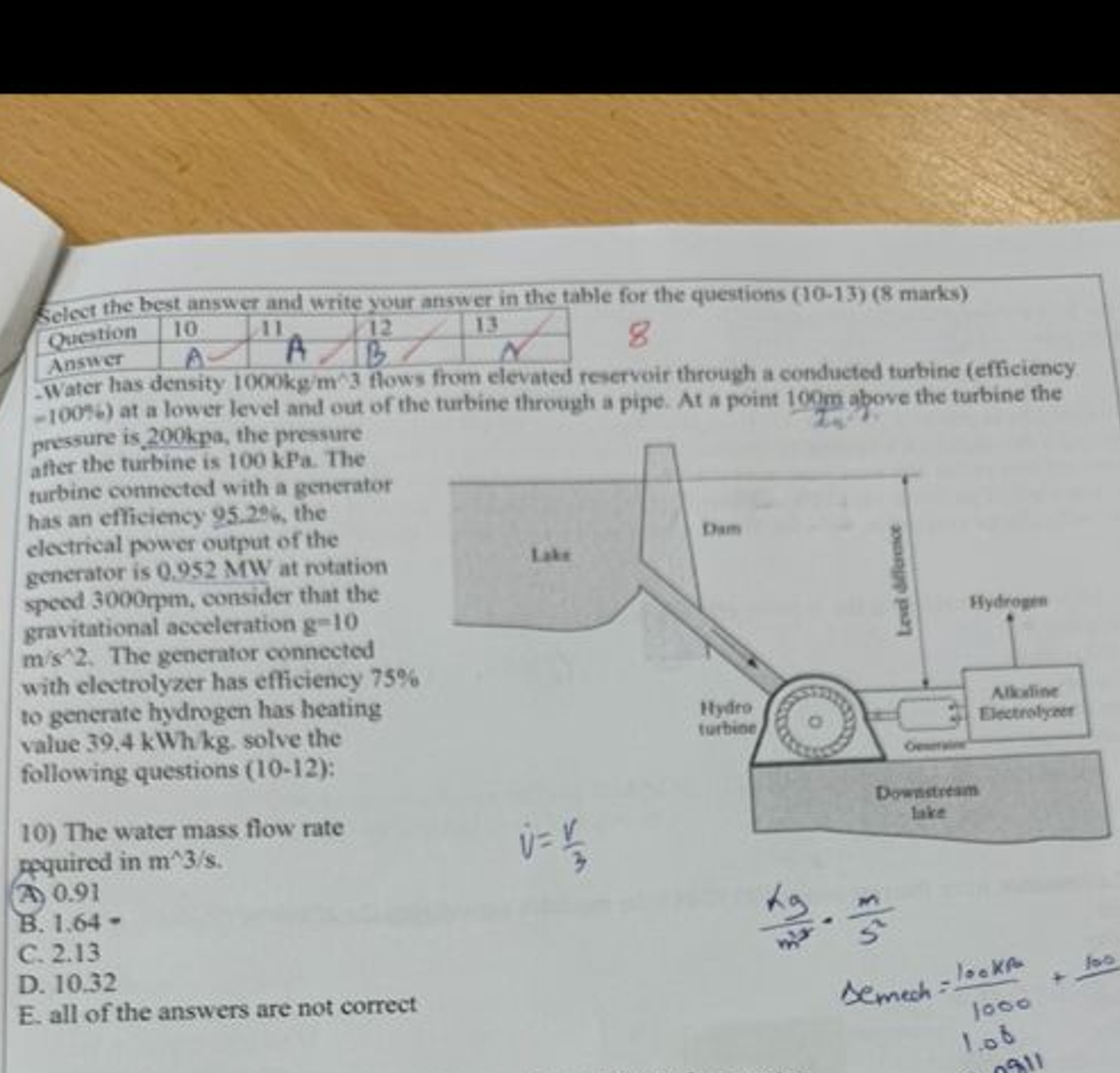 Select the best answer and write your answer in
