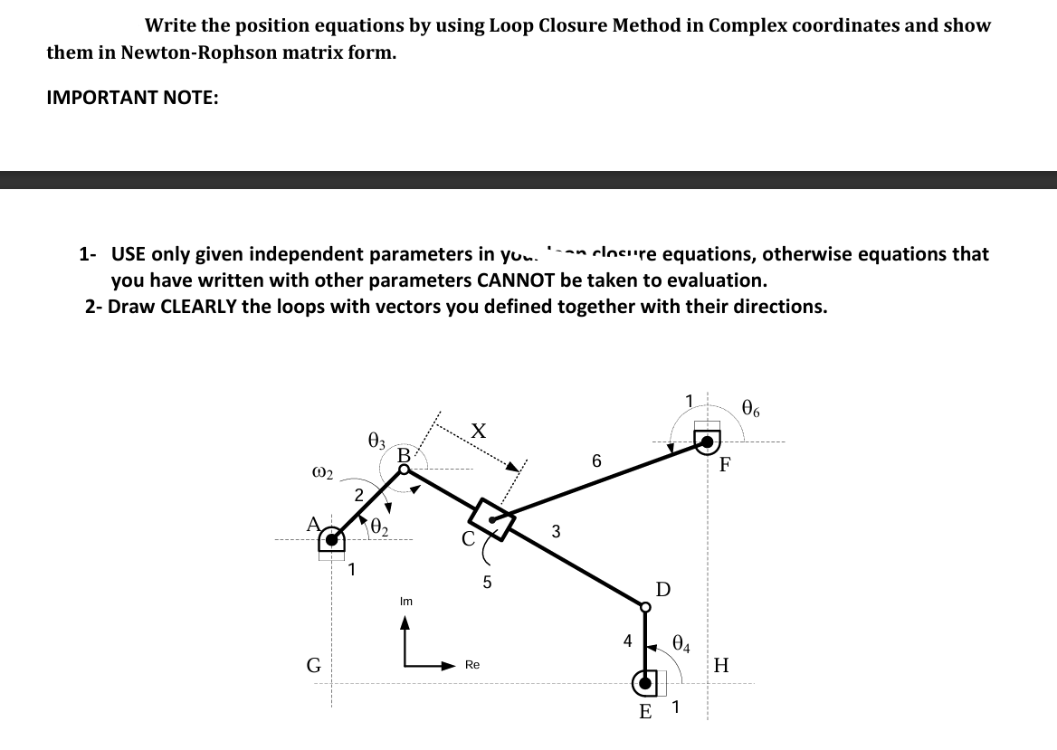 Write the position equations by using Loop
