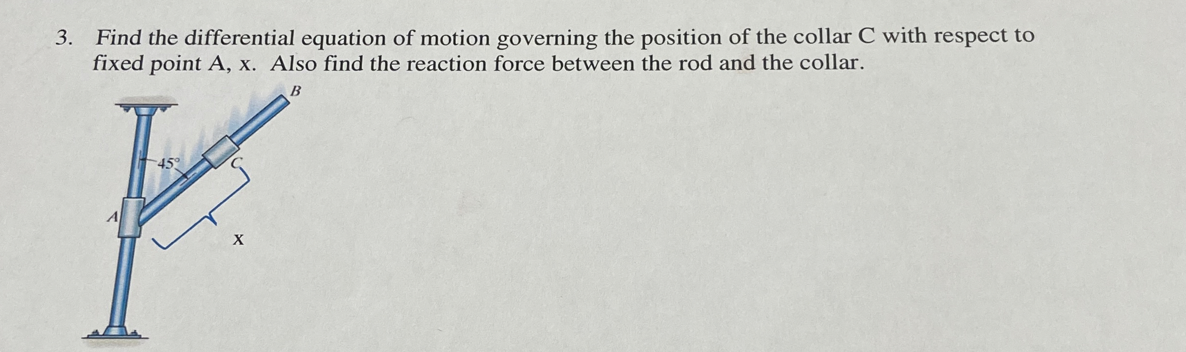 Find the differential equation of motion