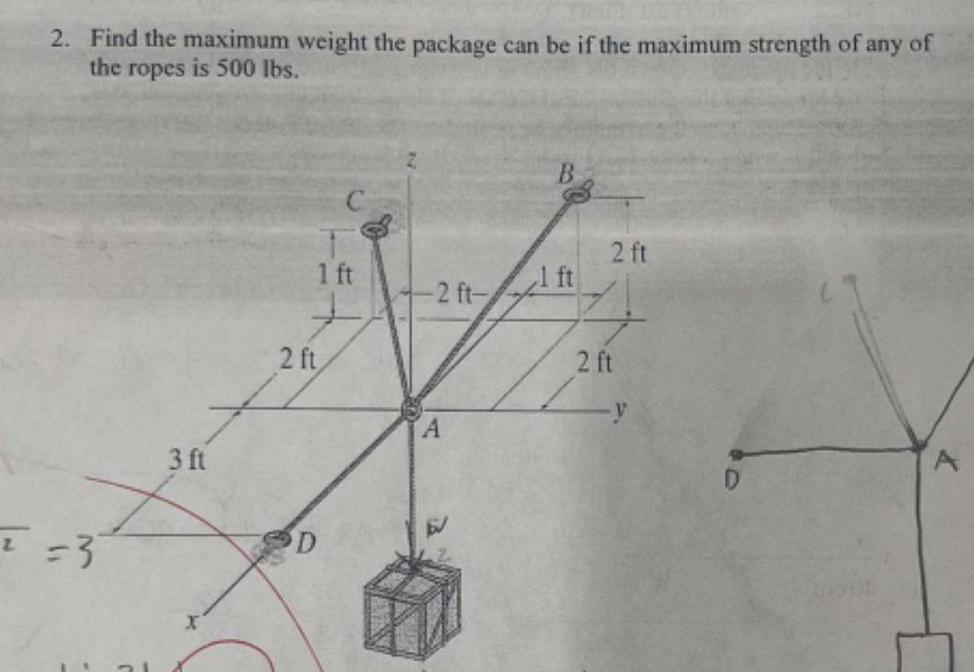 Find the maximum weight the package can be if the