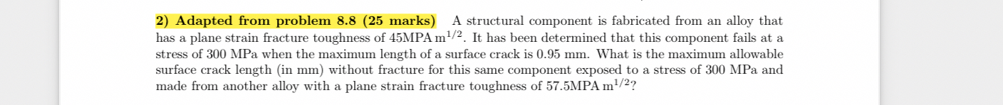 Adapted from problem 8 . 8 ( 2 5 marks ) A
