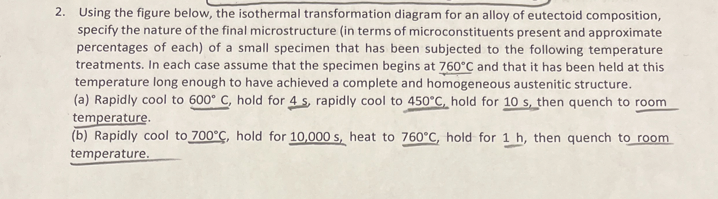 Using the figure below, the isothermal