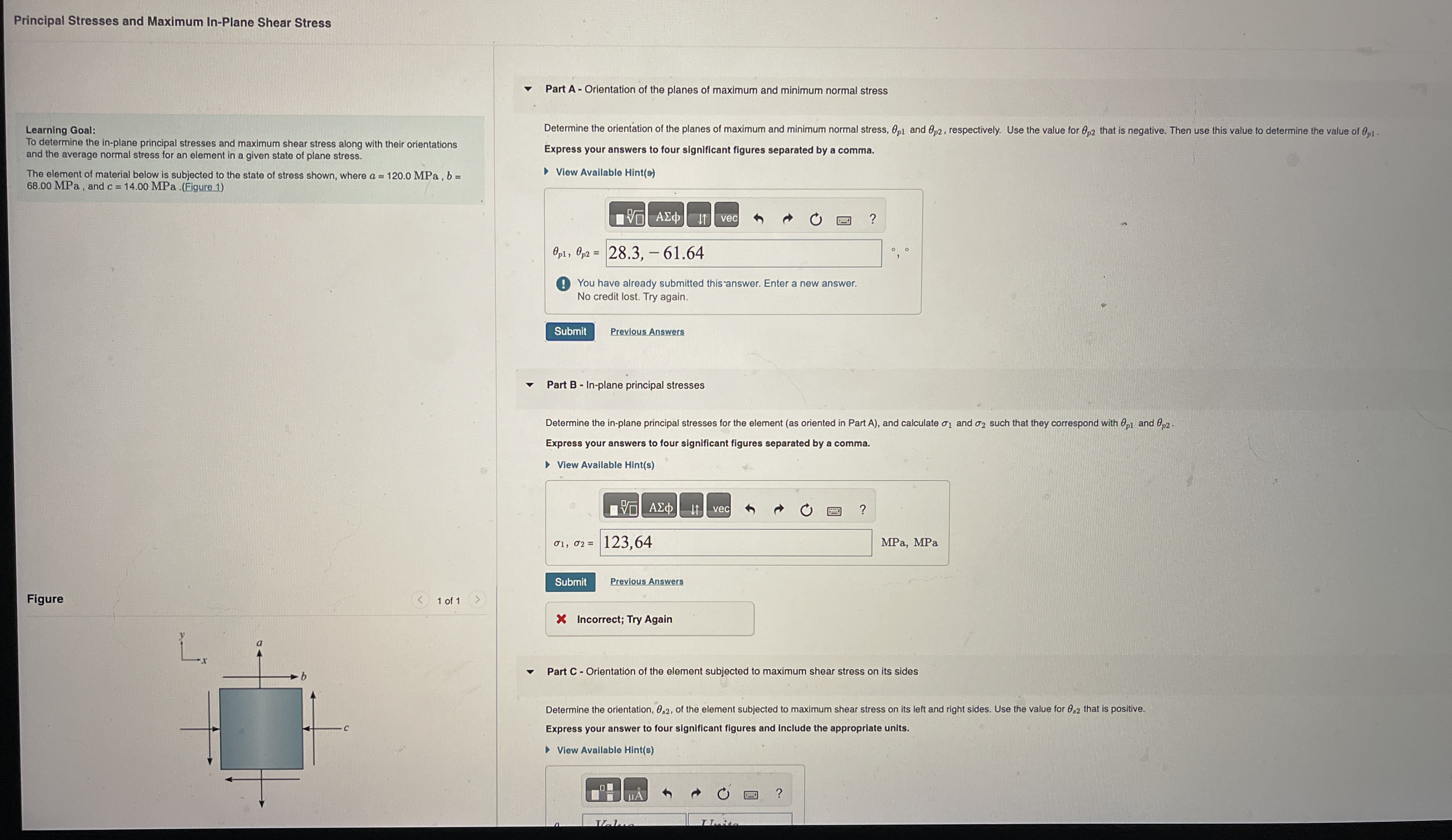 Also can you find the maximun shear stress and