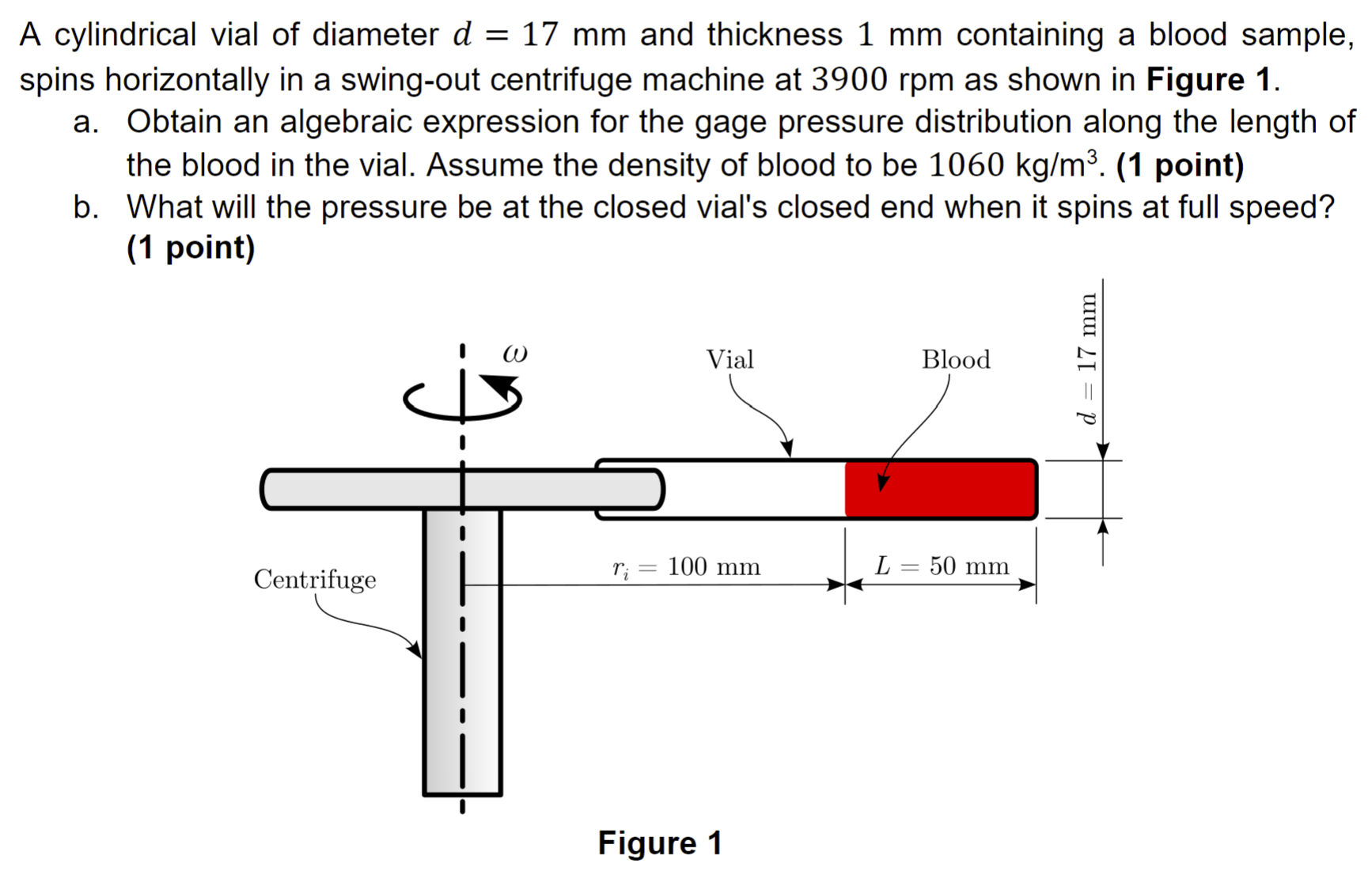 A cylindrical vial of diameter d = 1 7 m m and