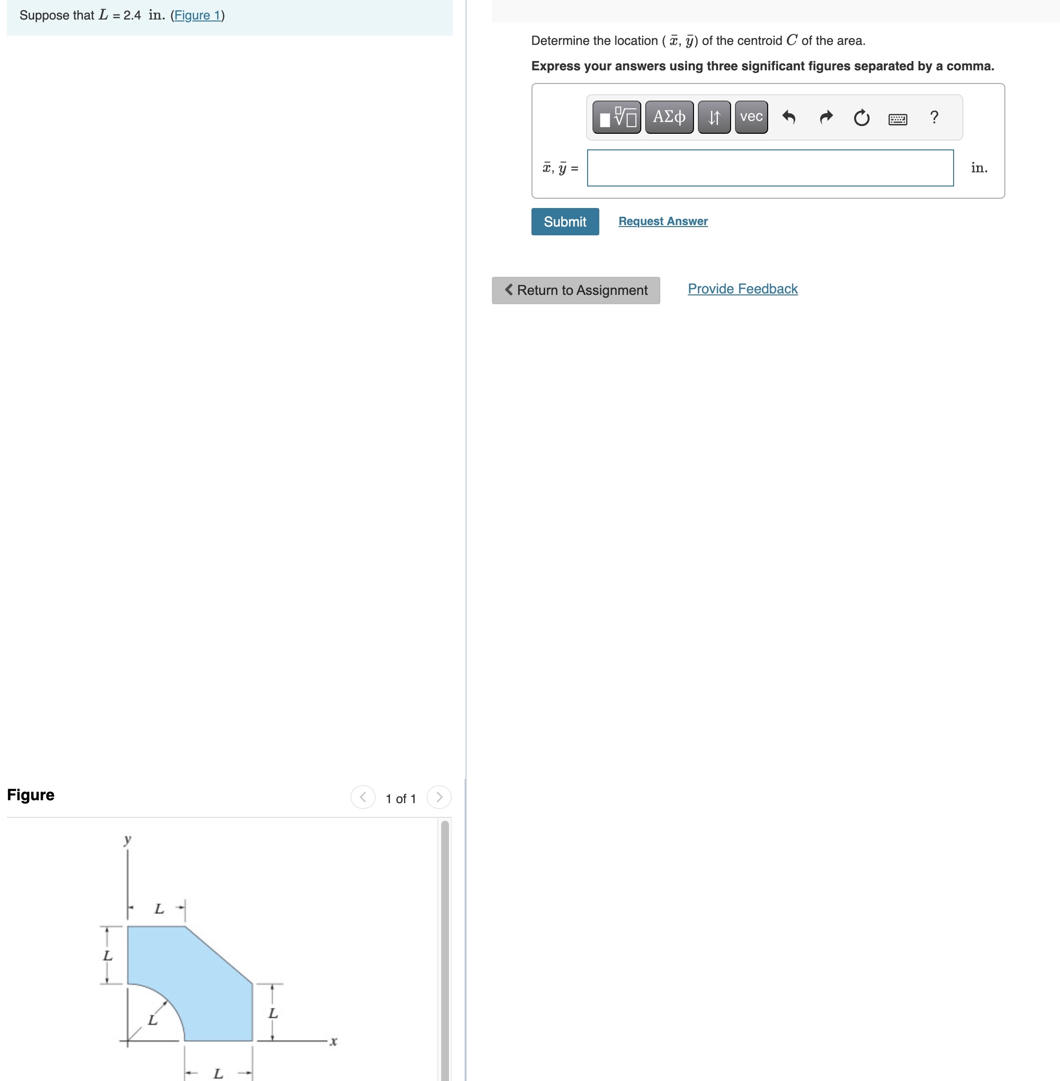 Suppose that L = 2 . 4 i n . ( Figure 1 )