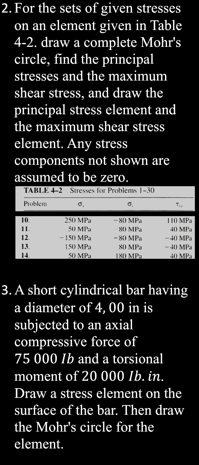 3 . A short cylindrical bar having a diameter of