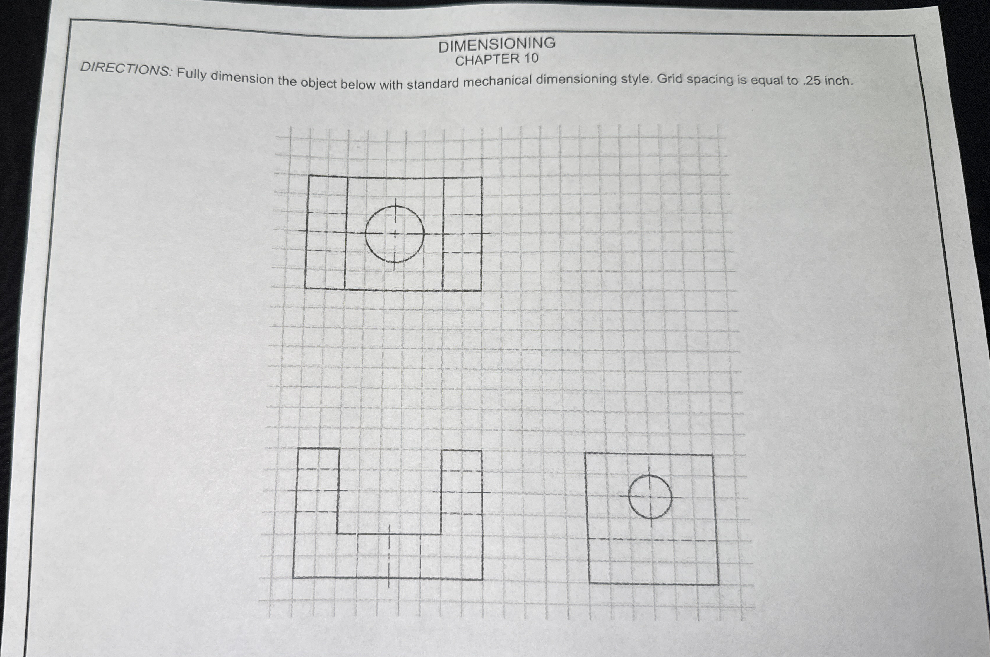 DIMENSIONING CHAPTER 1 0 DIRECTIONS: Fully