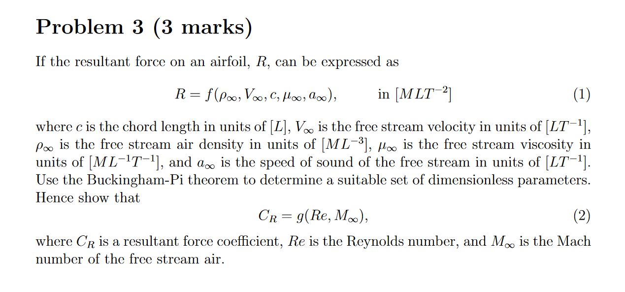 Show me the steps to solve Problem 3 ( 3 marks )