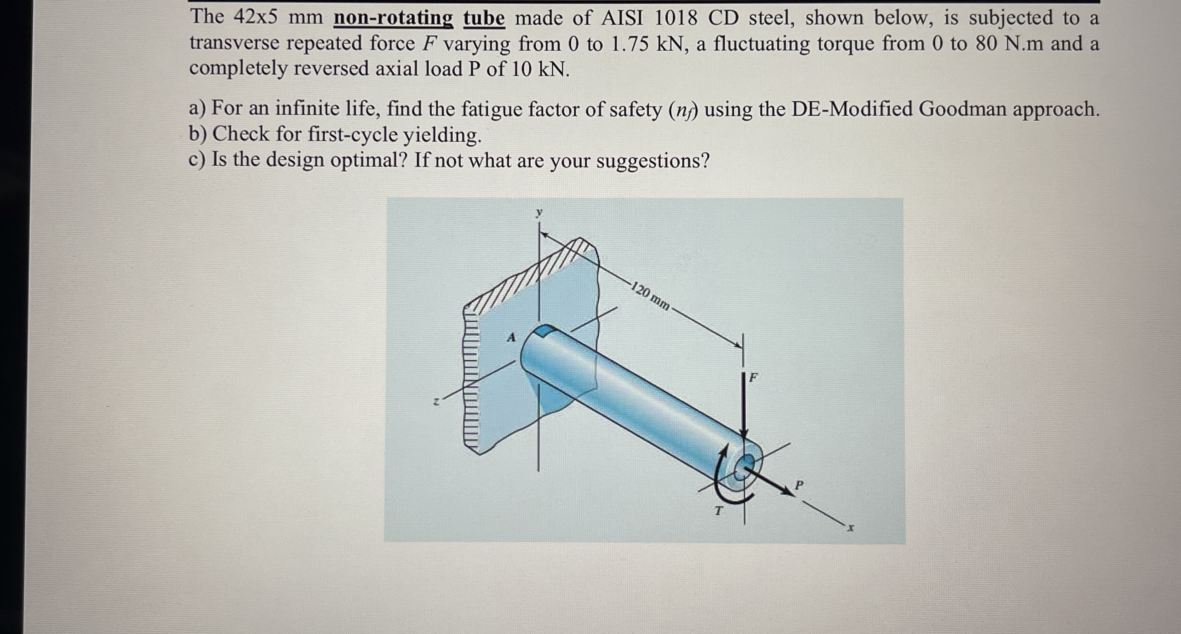 The 4 2 5 m m non - rotating tube made of AISI 1