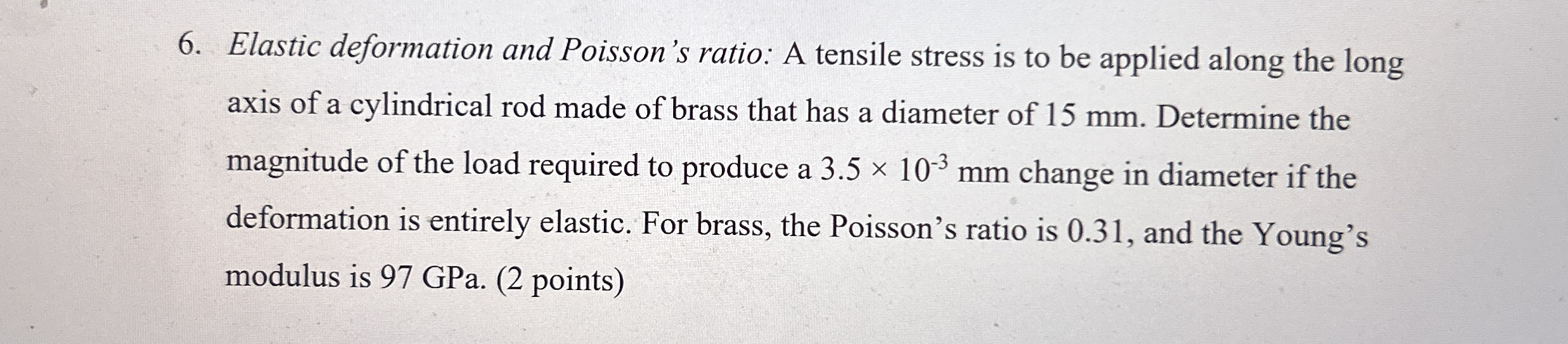 Elastic deformation and Poisson's ratio: A