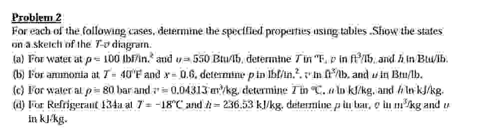 Psoblem 2 For each of the following cases,