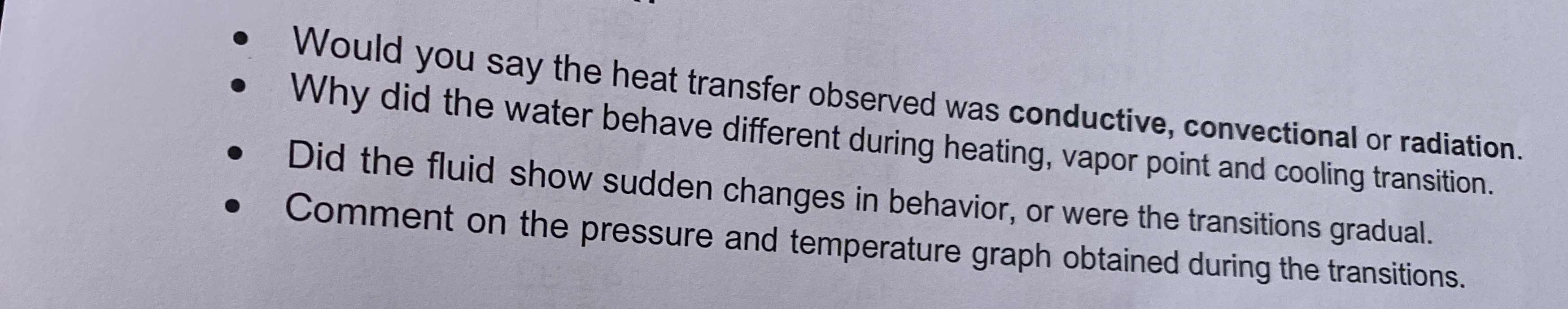 Would you say the heat transfer observed was